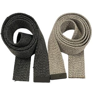 Nike Golf Web Belts (2) - No Buckle - 1.5” x 48”